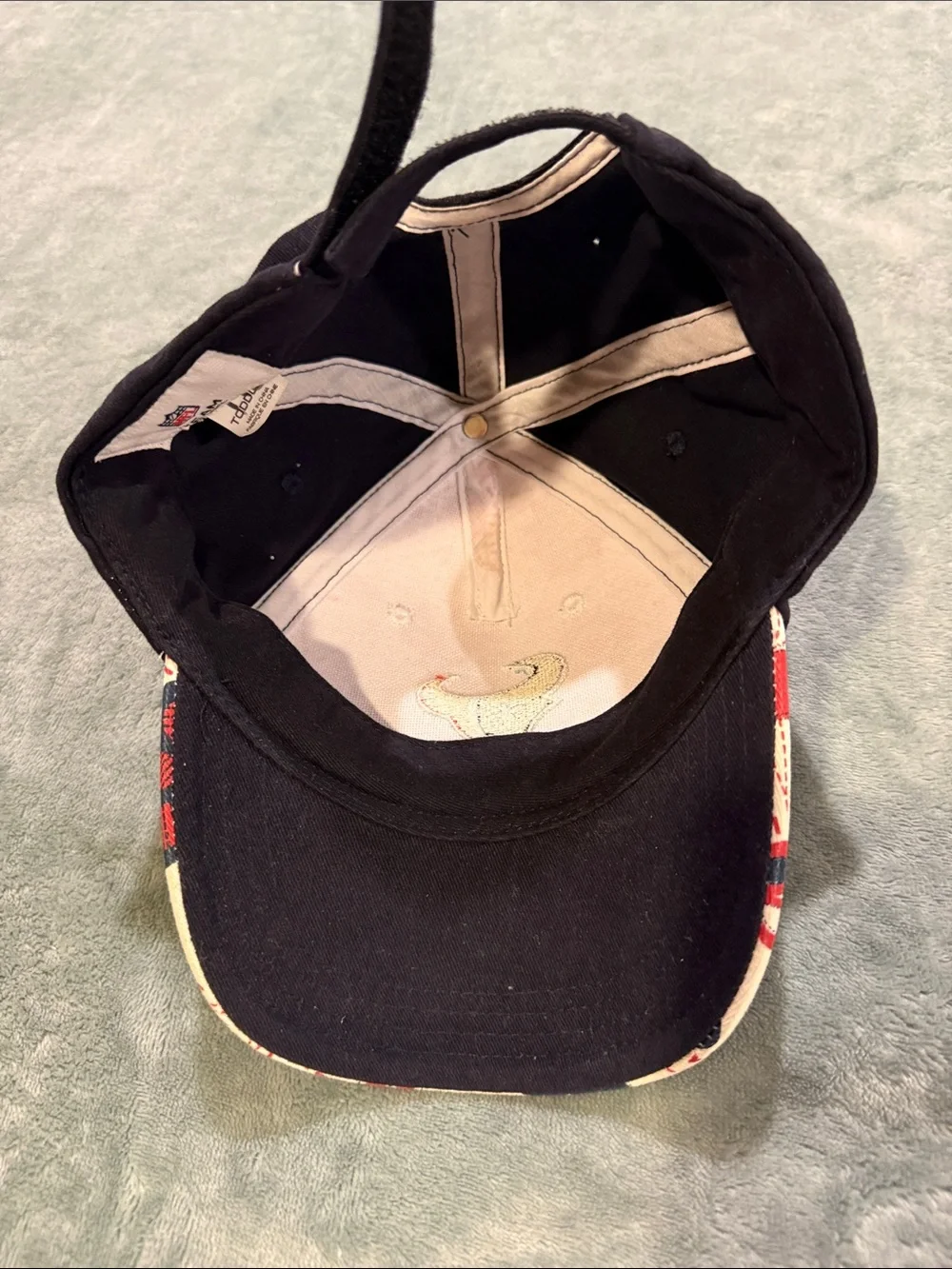 NFL Kids Floral TEXAN Logo Cap in Red, Navy and Cream, Child OS